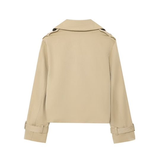 Cropped Trench Jacket – Minimal Aesthetic Style