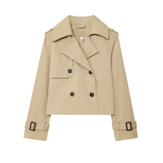 Cropped Trench Jacket – Minimal Aesthetic Style